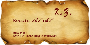 Kocsis Zénó névjegykártya
